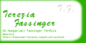 terezia fassinger business card